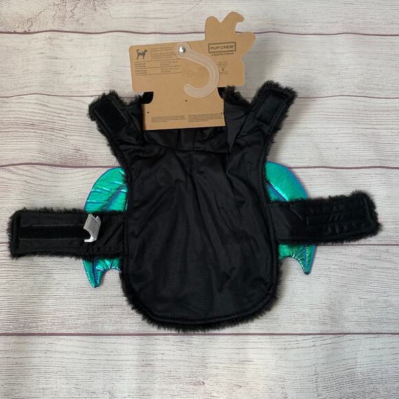 Halloween Bat Dog Costume with Iridescent Wings Hoodie Head Velcro Straps XS/S - Picture 8 of 14